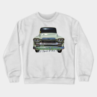 1959 Chevrolet Apache 3100 Stepside Pickup Truck Crewneck Sweatshirt